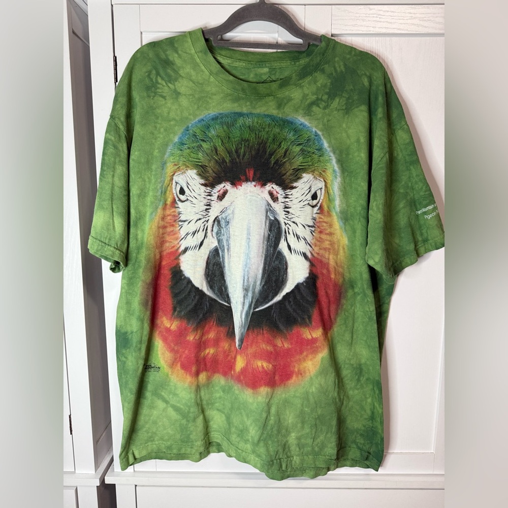 The Mountain Parrot Graphic T-Shirt XL Tie Dye Bird Nature Tee 100% Cotton 2013